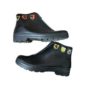 Vintage Tyrol Apres-Ski Boots Sherpa Lined, Alpine Crests, Woman Sz 41/US 9-9.5